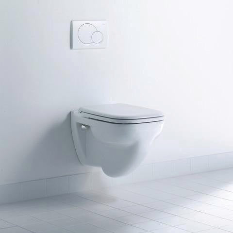 DURAVIT D-Code Wand-WC 540 mm Flachspüler Weiß – Wandhängend mit Spülrand