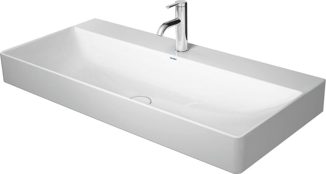 Duravit DuraSquare Waschtisch 1000 mm weiß mit Hahnloch mittig, ohne Überlauf – Design by Duravit