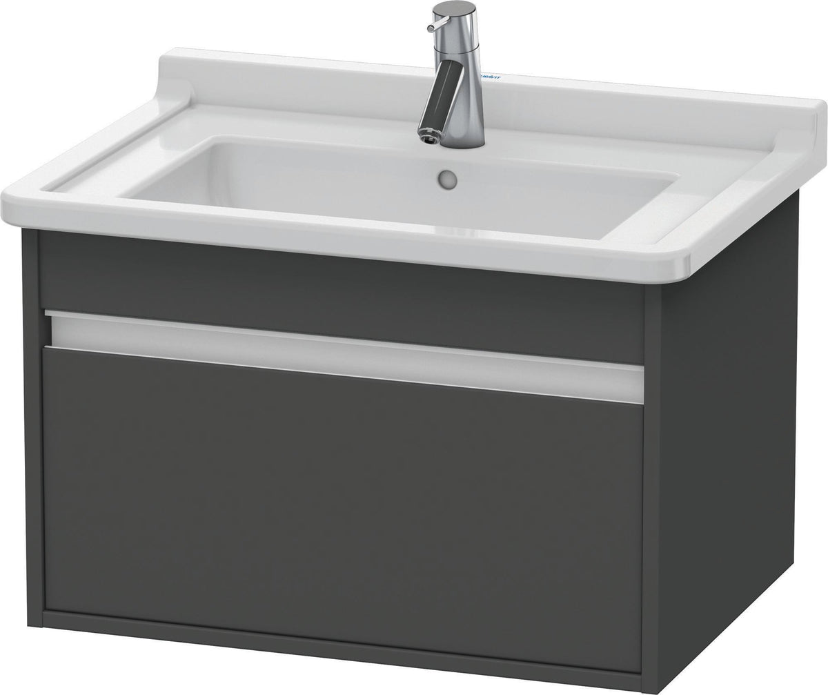 DURAVIT Ketho Waschtischunterbau 650 mm wandhängend basalt matt 1 Auszug