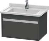 DURAVIT Ketho Waschtischunterbau 650 mm wandhängend basalt matt 1 Auszug