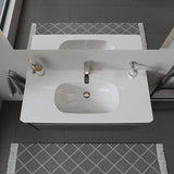 Duravit D-Code Möbelwaschtisch 1050 mm Weiß mit Überlauf und Hahnlochbank – Wandhängend