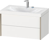 DURAVIT XViu c-bonded Waschtischset 800 mm wandhängend mit 2 Schubkästen und Tip-on-Technik