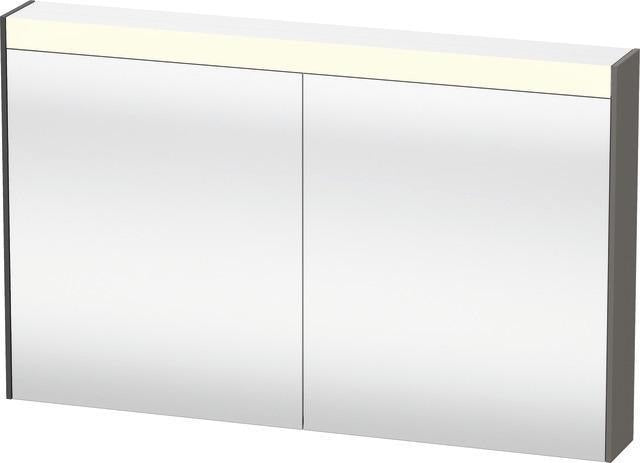 DURAVIT Brioso Spiegelschrank Betongrau 1020 mm mit LED-Beleuchtung und Steckdose