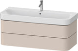 DURAVIT Waschtischunterbau Happy D.2+ wandhängend 1175 mm Taupe supermatt mit Tip-On Technik