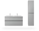 Duravit ME by Starck Doppelwaschtisch 1300 mm, weiß hochglanz, 2 Waschplätze, 3 Hahnlöcher