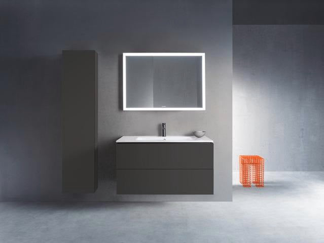 Duravit Hochschrank L-Cube 243x400x1760mm, 1 Tür rechts, graphit matt – Wandhängend