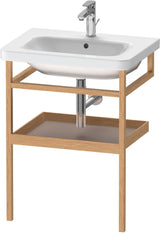 DURAVIT DuraStyle Möbel-Accessoire mit Handtuchhalter und Ablage, 440x590x805 mm, Weiß Matt/Eiche Massiv