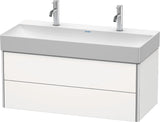 DURAVIT XSquare Waschtischunterbau 984 mm, 2 Schubkästen, Weiß Seidenmatt, wandhängend