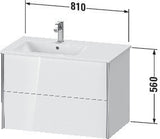 Duravit Waschtischunterbau XVIU 810x560x480mm 2 Schubkästen mit Siphonausschnitt