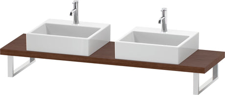 DURAVIT L-Cube Konsole variabel 2 Ausschnitte 45x480 mm Amerikanischer Nussbaum