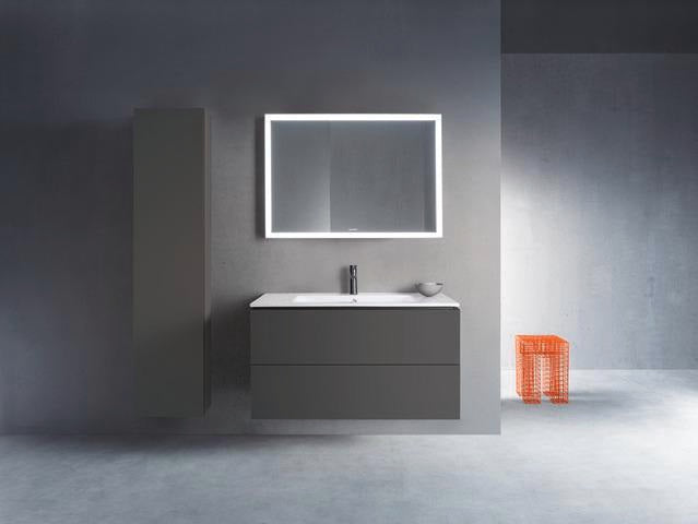 DURAVIT L-Cube Hochschrank 400 mm graphit matt, 1 Tür links, Soft-Close, wandhängend