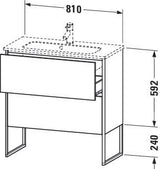 Duravit Waschtischunterbau XSQUARE 810x831x388 mm mit 2 Auszügen, s-matt, Eiche Ahorn