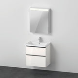 Duravit D-Neo Möbel-Set wandhängend 650x480mm mit Waschtisch, Unterbau, Spiegelschrank Eiche Schwarz
