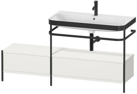 Duravit Waschtischset Happy D.2 Plus 1600x490mm Taupe Supermatt – Einrichtungssystem Nussbaum rechts