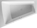 DURAVIT Paiova Whirlwanne 1700x1300 mm Einbau Ecke links Combi L – Weiß, 12 Bodendüsen, Unterwasserbeleuchtung