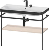 DURAVIT Happy D.2 c-bonded WaschtischSet 975 mm mit Metallkonsole in Taupe