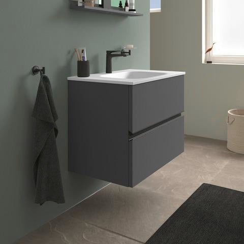 DURAVIT Sivida Waschtischunterbau 810 mm, bodenstehend, 2 Schubkästen, Chrom/Graphit Matt