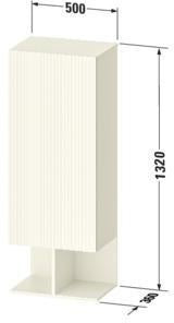 DURAVIT Balcoon Halbhochschrank 1320 mm, 1 Tür, 2 offene Fächer, Elfenbein Struktur, wandhängend