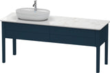 DURAVIT Luv Waschtischunterbau bodenstehend 1733 mm, 2 Auszüge, weiß seidenmatt, Becken links