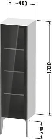 DURAVIT XViu Halbhochschrank 400 mm Parsolglas matt mit Tip-on Technik