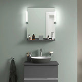 DURAVIT Sivida Spiegel 650 x 650 mm LED dimmbar mit Sensorschalter und Aufsatzleuchte Chrom/Weiß Matt