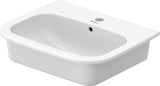 DURAVIT D-Code Einbauwaschtisch 545 mm weiß mit Überlauf und 1 Hahnloch – Sanitärkeramik