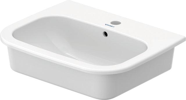 DURAVIT D-Code Einbauwaschtisch 545 mm weiß mit Überlauf und 1 Hahnloch – Sanitärkeramik