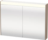 DURAVIT Brioso Spiegelschrank Betongrau 820 mm mit LED-Beleuchtung und Steckdose