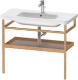 DURAVIT DuraStyle Möbel-Accessoire mit Ablage & Handtuchhalter 440x940x805 mm Weiß Matt/Eiche Massiv