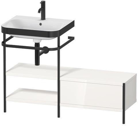 Duravit Waschtischset Happy D.2 Plus 1200x490mm Taupe Supermatt – Einrichtungssystem Nussbaum Mitte