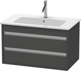 DURAVIT Ketho Waschtischunterbau 800 mm betongrau matt, 2 Schubladen, wandhängend, Soft-Close