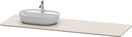 DURAVIT Luv Quarzsteinkonsole 1783 mm mit 1 Ausschnitt – Sand Struktur, Wandmontage