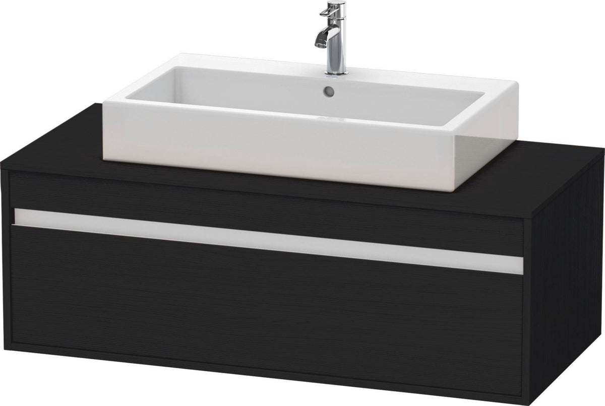 Duravit Ketho Waschtischunterbau wandhängend 1200 mm basalt matt mit 1 Auszug für Aufsatzwaschtisch