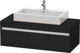 Duravit Ketho Waschtischunterbau wandhängend 1200 mm basalt matt mit 1 Auszug für Aufsatzwaschtisch