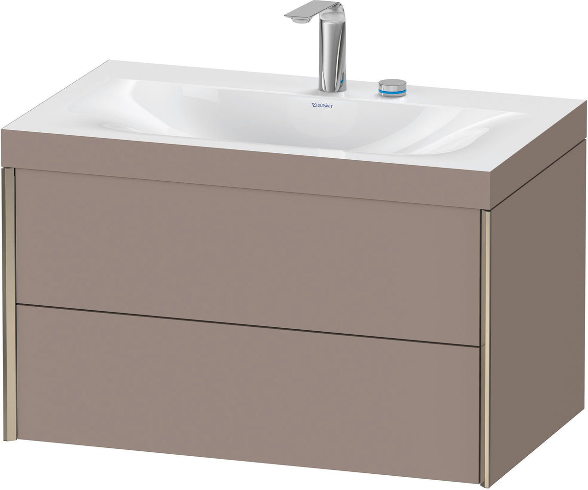 DURAVIT XViu c-bonded Waschtischset 800 mm wandhängend mit 2 Schubkästen und Tip-on-Technik