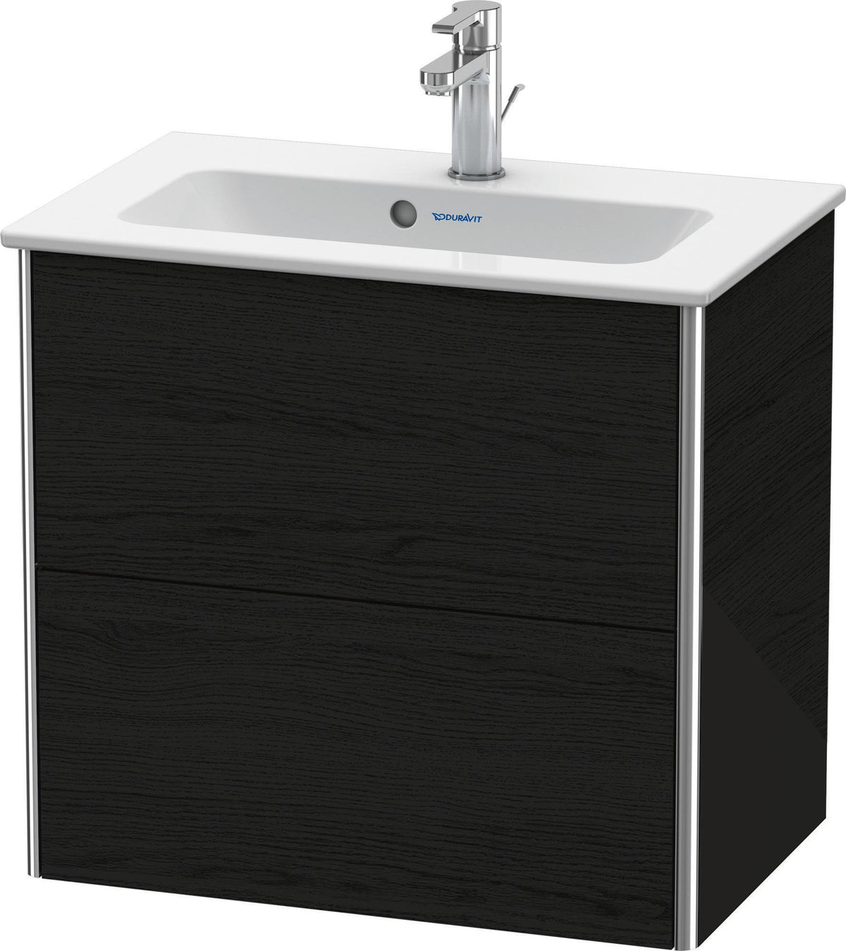 DURAVIT Waschtischunterbau XSquare, 2 Schubkästen, 560x610x388 mm, Eiche Schwarz