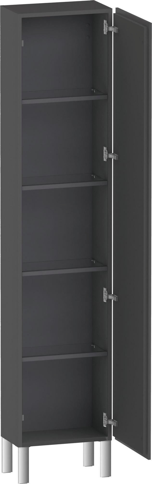 Duravit Hochschrank L-Cube 243x400x1760mm, 1 Tür rechts, graphit matt – Wandhängend