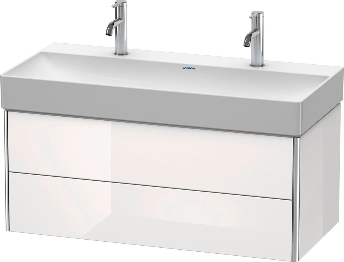 Duravit XSquare Waschtischunterbau 984 mm, 2 Schubkästen, Weiß Matt, wandhängend