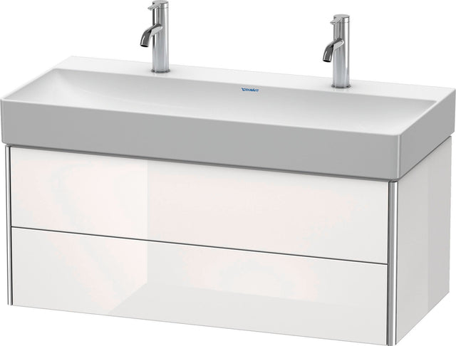 Duravit XSquare Waschtischunterbau 984 mm, 2 Schubkästen, Weiß Matt, wandhängend