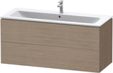 Duravit L-Cube Waschtischunterbau 1220 mm wandhängend in Amerikanisch Nussbaum mit 2 Schubkästen