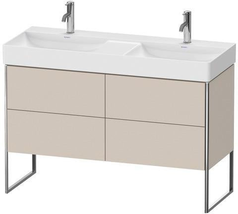 Duravit XSQUARE Waschtischunterbau 1184 mm mit 4 Auszügen, s-matt, Eiche, Anschlag links