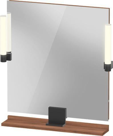 DURAVIT Sivida Spiegel 650 x 650 mm LED dimmbar mit Sensorschalter und Aufsatzleuchte Chrom/Weiß Matt