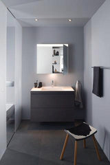 Duravit L-Cube c-bonded Waschtischset 800 mm mit Vero Air Becken, 2 Schubkästen, Schwarz Hochglanz