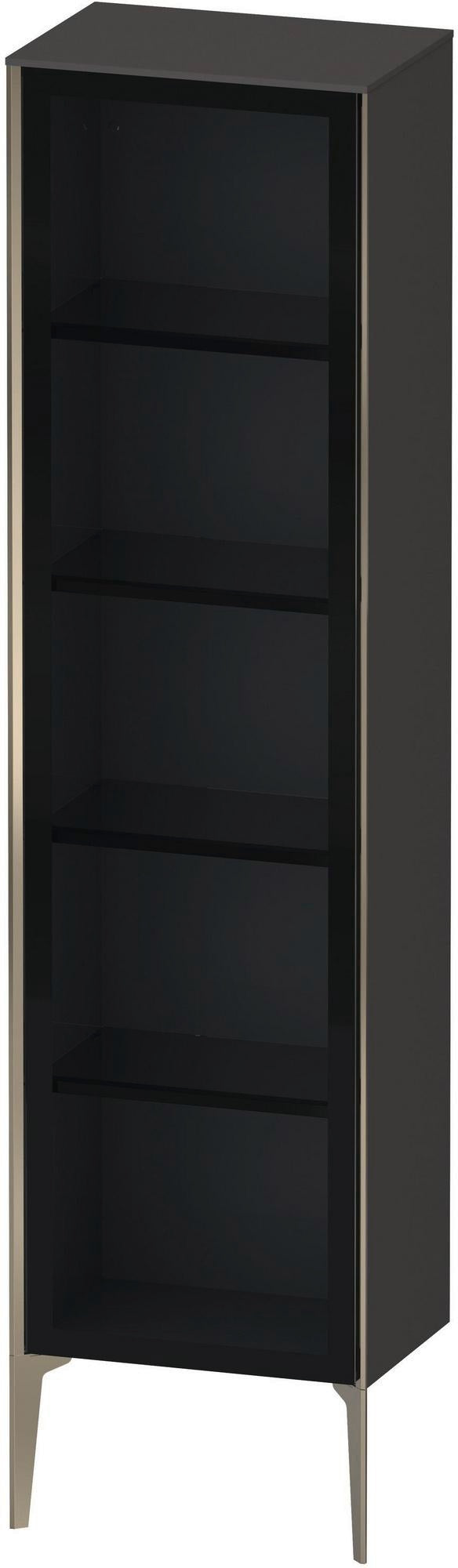 DURAVIT XViu Hochschrank 500 mm Parsolglas Grau matt mit Tip-on Technik