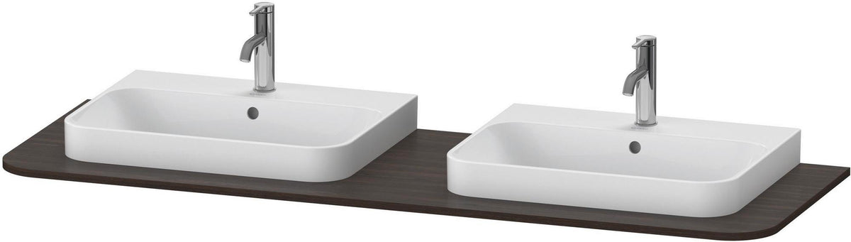 DURAVIT Happy D.2 Plus Konsole 1600 mm taupe supermatt – 2 Ausschnitte, 16 mm