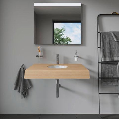 DURAVIT DuraStyle Konsole 800 mm betongrau matt – Wandhängend mit 1 Ausschnitt