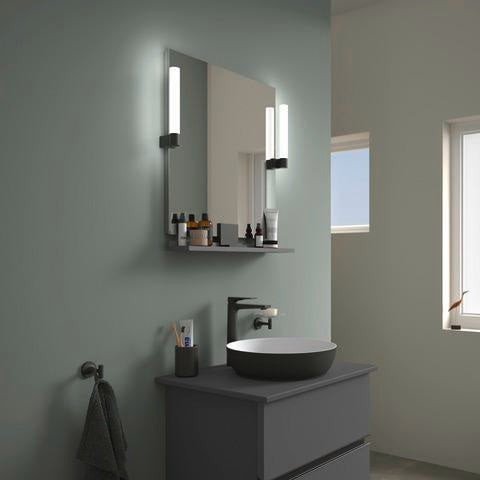 DURAVIT Sivida Spiegel 650 x 650 mm LED dimmbar mit Sensorschalter und Aufsatzleuchte Chrom/Weiß Matt