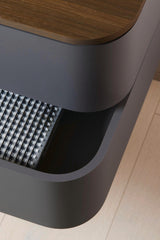DURAVIT Happy D.2+ Konsolenwaschtischunterbau 1300 mm taupe supermatt mit Tip-On Technik und LED-Innenbeleuchtung