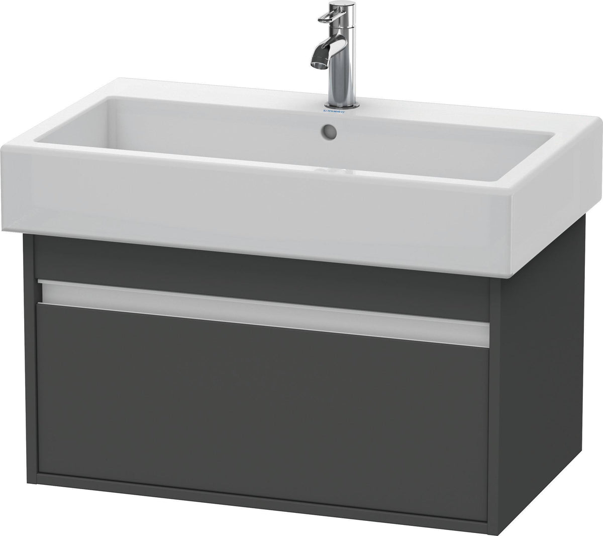 Duravit Ketho Waschtischunterbau 750 mm wandhängend basalt matt mit 1 Auszug