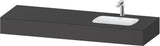 DURAVIT Qatego Einbau-Waschtisch mit Konsole 1600x550x170mm Hochglanz Matt Weiß